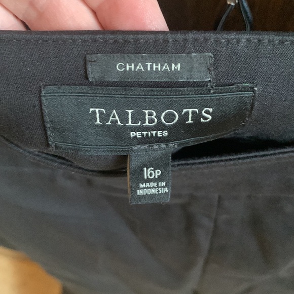 *3/$30* Talbots Chatham black pant - 16P side zip - Picture 4 of 5